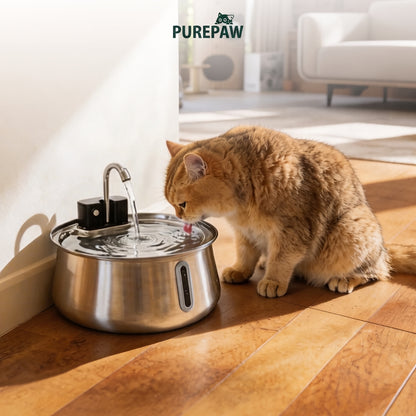 PurePaw Flow — Fontanella Wireless in Acciaio Inox 304